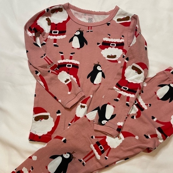 🐶🐶🐶Girls Just One You size 3T pink Christmas pajama set🐶🐶🐶 - Picture 2 of 6